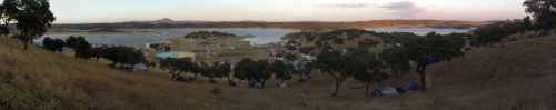 Boom Festival 2006 panorama at sunset